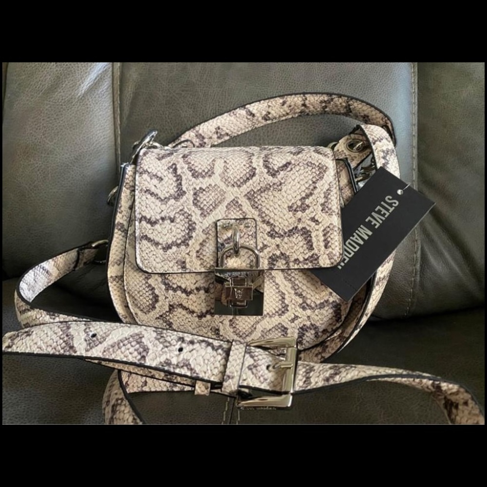 Steve Madden Modern Snake skin crossbody